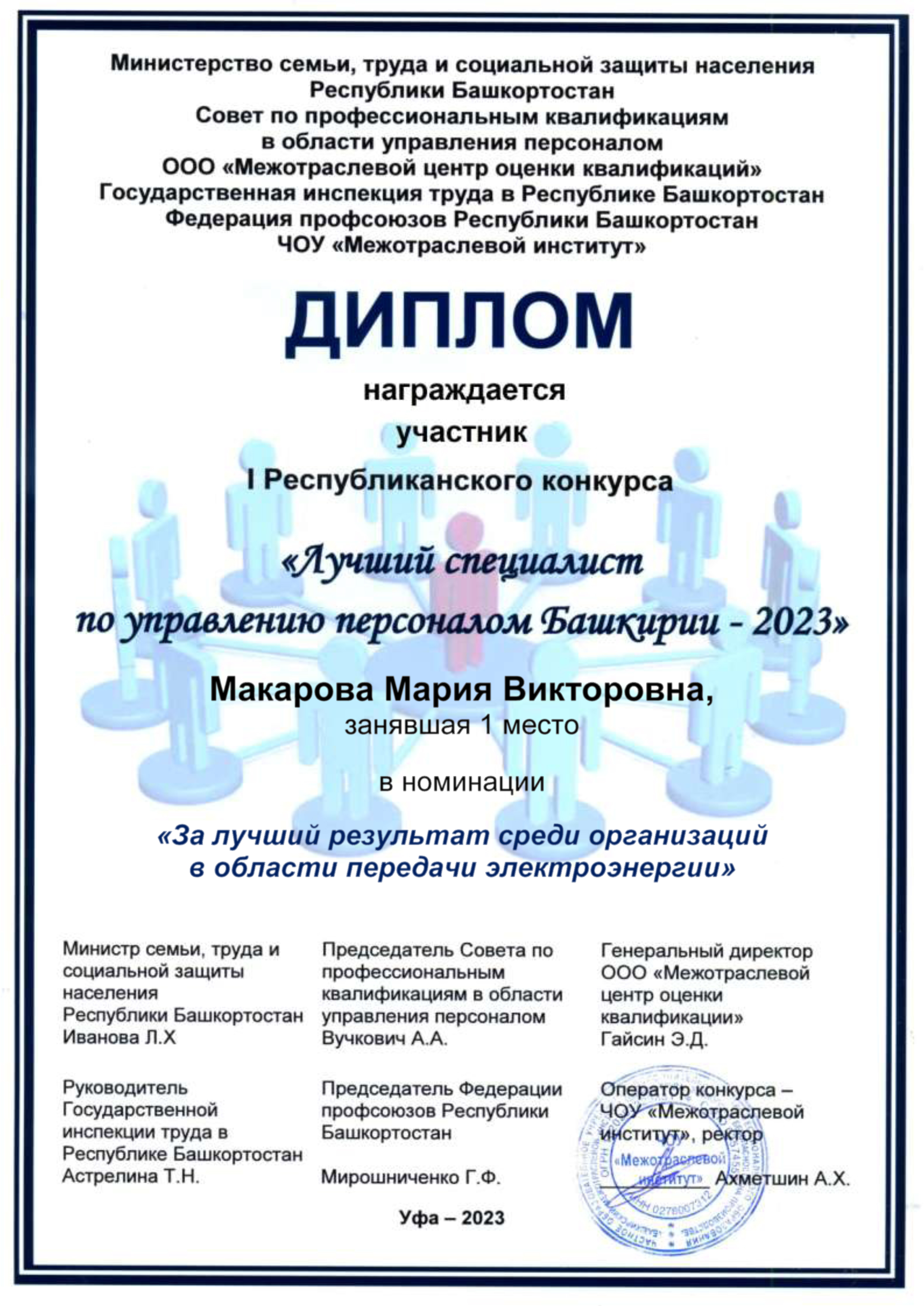 Конкурс «Лучший специалист по управлению персоналом Башкирии-2023»